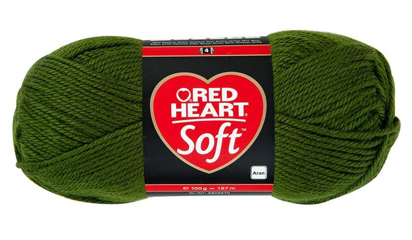 Red Heart Soft kötőfonal - 0011 - mohazöld