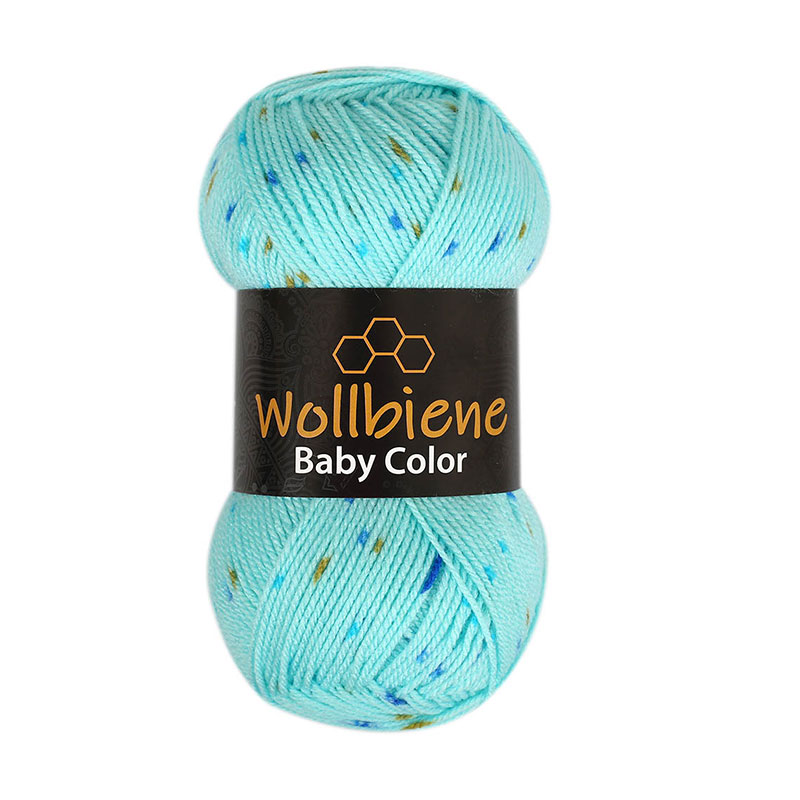 Wollbiene Happy Baby Color fonal - 10 - Türkíz Mustár Kék