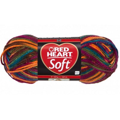 Red Heart Soft kötőfonal - 9939 - tarka - 10db
