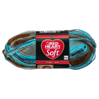 Red Heart Soft kötőfonal - 9935 - kék - barna (waterscape)
