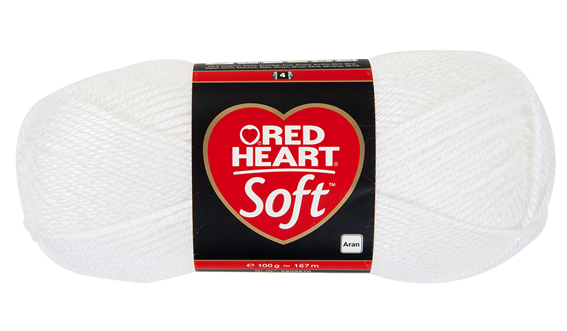 Red Heart Soft kötőfonal - 0001 - fehér