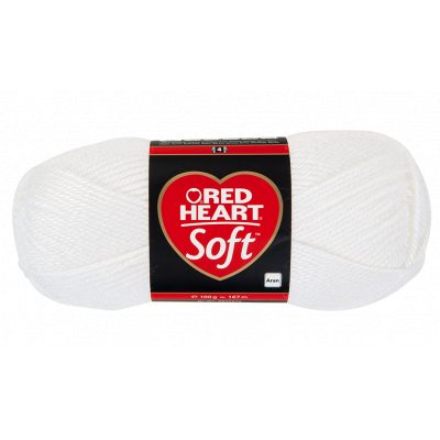 Red Heart Soft kötőfonal - 0001 - fehér - 10db