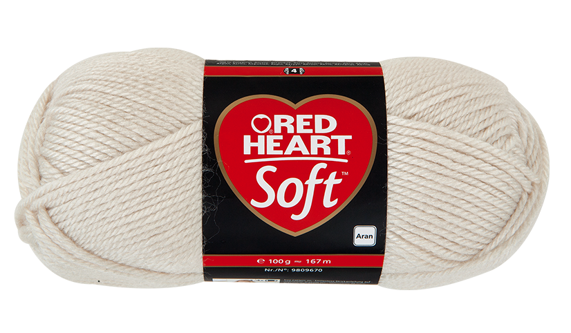 Red Heart Soft kötőfonal - 0002 - natúr