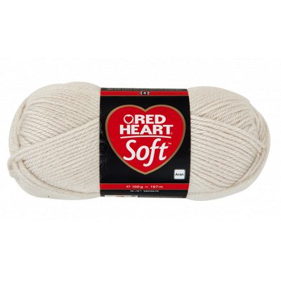 Red Heart Soft kötőfonal - 0002 - natúr - 10db