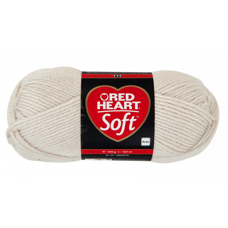 Red Heart Soft kötőfonal - 0002 - natúr - 10db