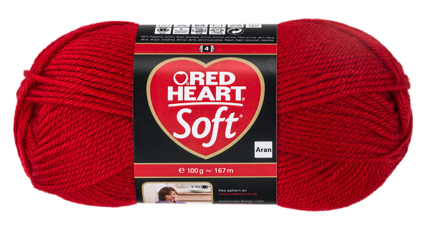 Red Heart Soft kötőfonal - 9925 - piros