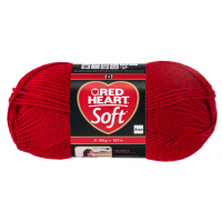Red Heart Soft kötőfonal - 9925 - piros - 10db