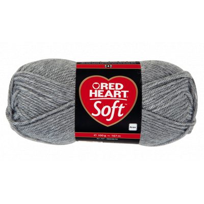 Red Heart Soft kötőfonal - 0012 - szürke - 10db
