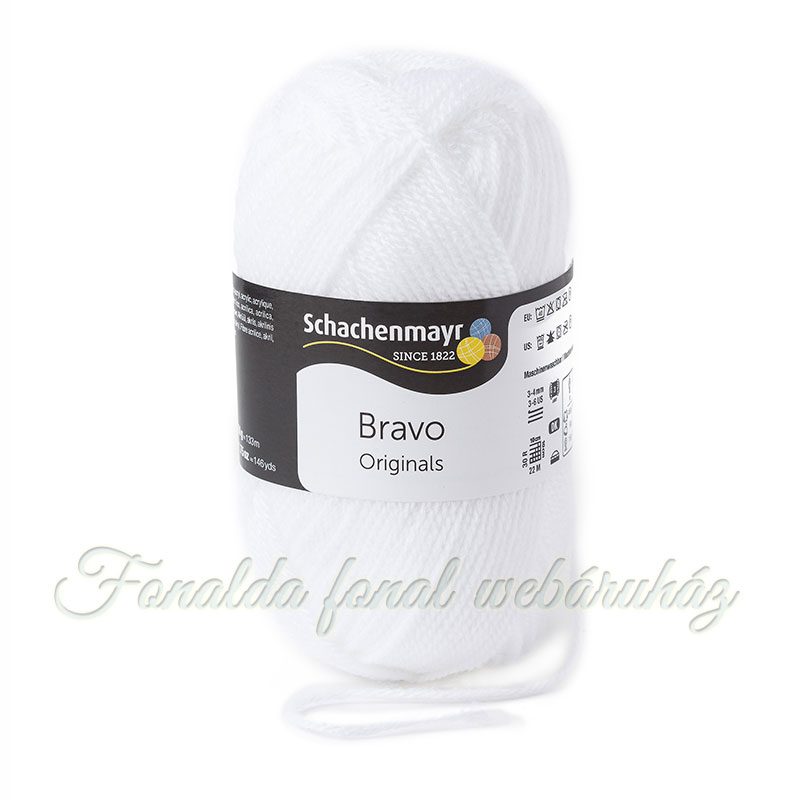 Schachenmayr Bravo Originals fonal - 8224 - Fehér