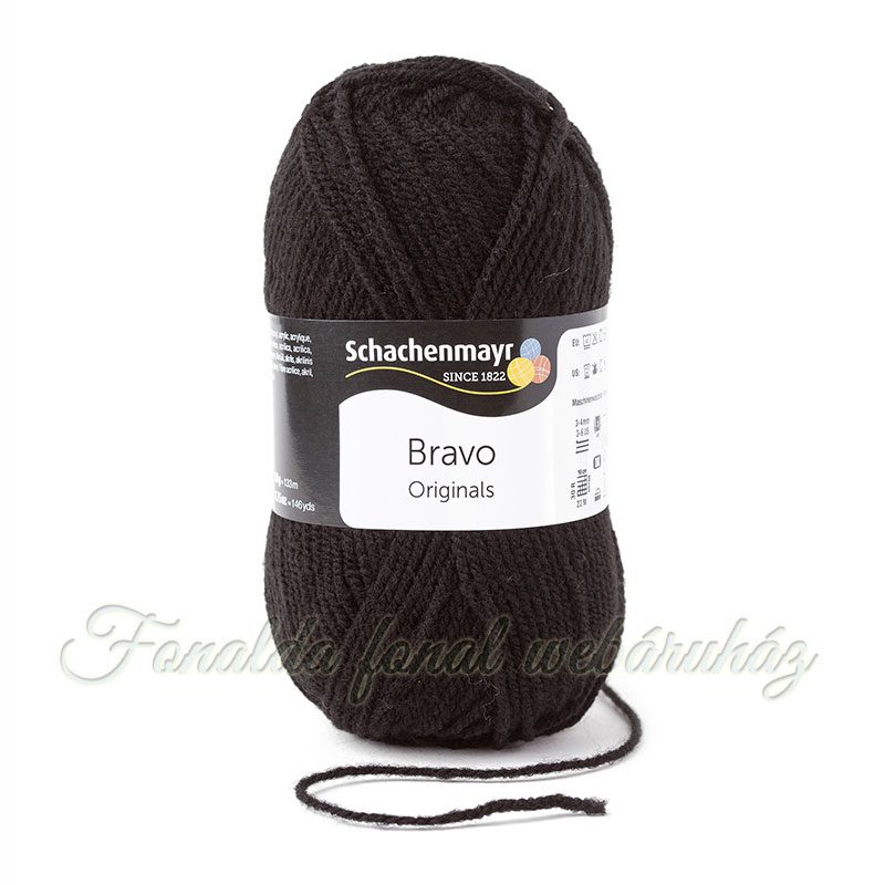 Schachenmayr Bravo Originals fonal - 8226 - Fekete