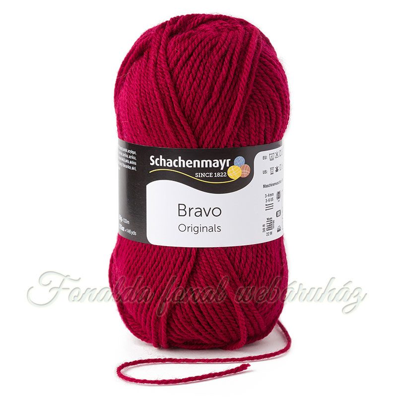 Schachenmayr Bravo Originals fonal - 8222 - Borvörös
