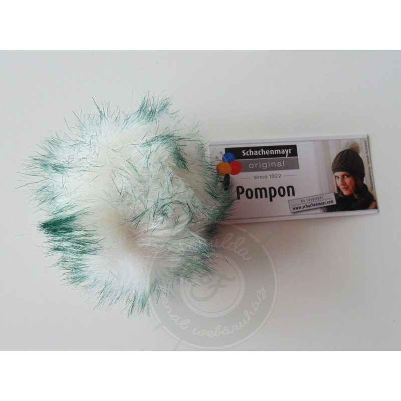 Schachenmayr Pompon - Fehér-zöld