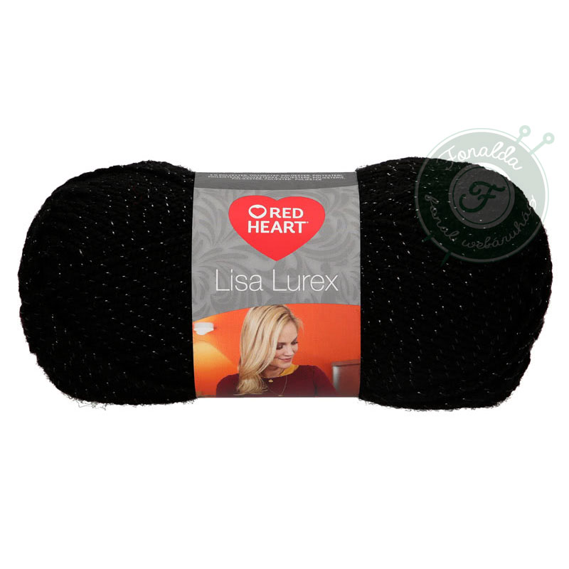 Red Heart Lisa Lurex - 10 - fekete
