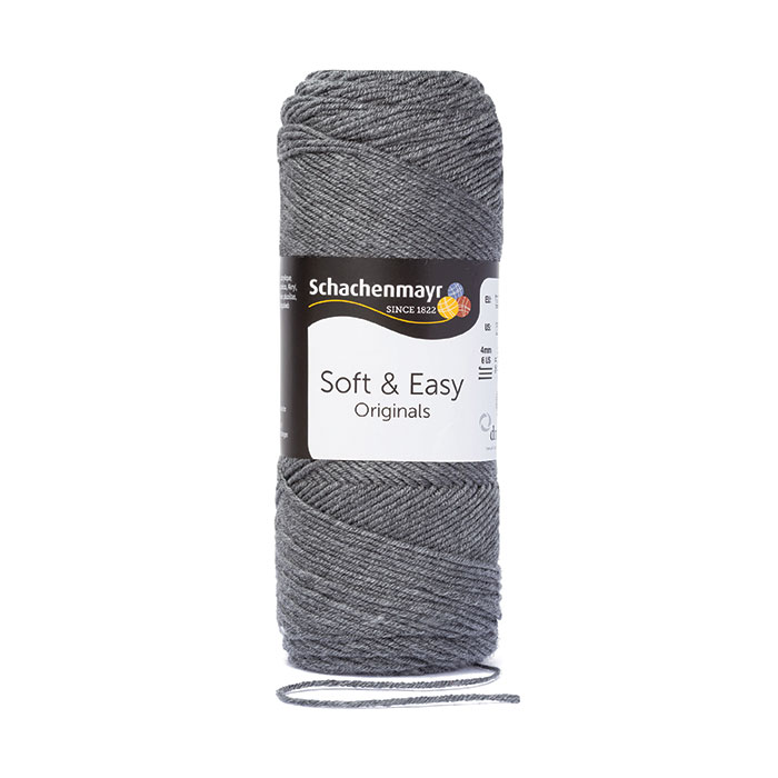 Schachenmayr Soft & Easy fonal - 0092 - Középszürke melír - 10db