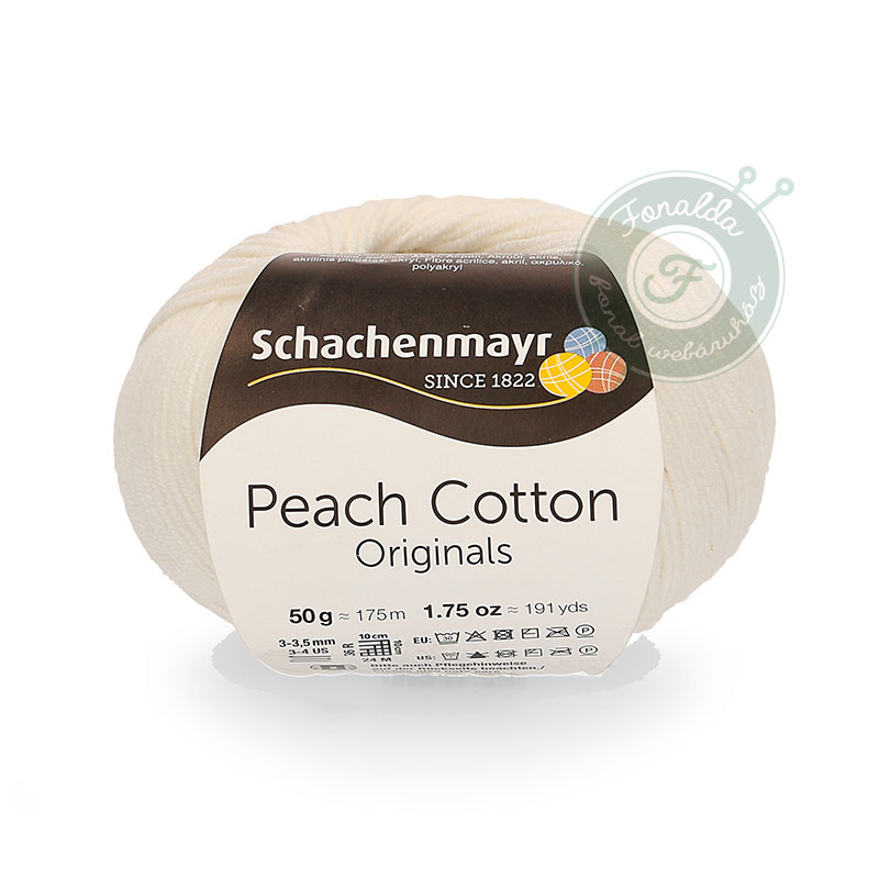 Schachenmayr Peach Cotton fonal - 101 - Fehér