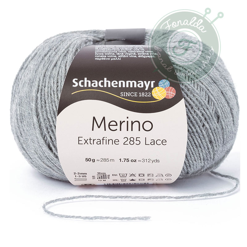 Merino Extrafine 285 Lace gyapjú fonal - 592 - Flanel (szürke)