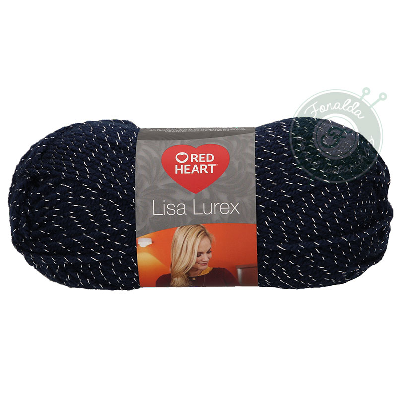 Red Heart Lisa Lurex - 12 - Tengerész kék