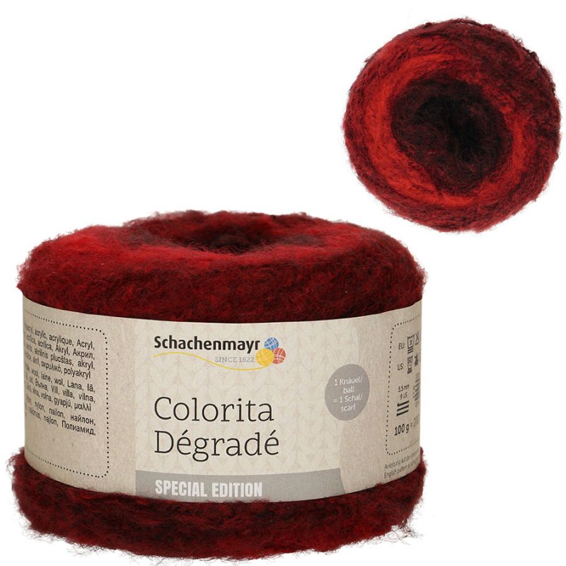 Schachenmayr Colorita Dégradé fonal - 82 - Burgundi