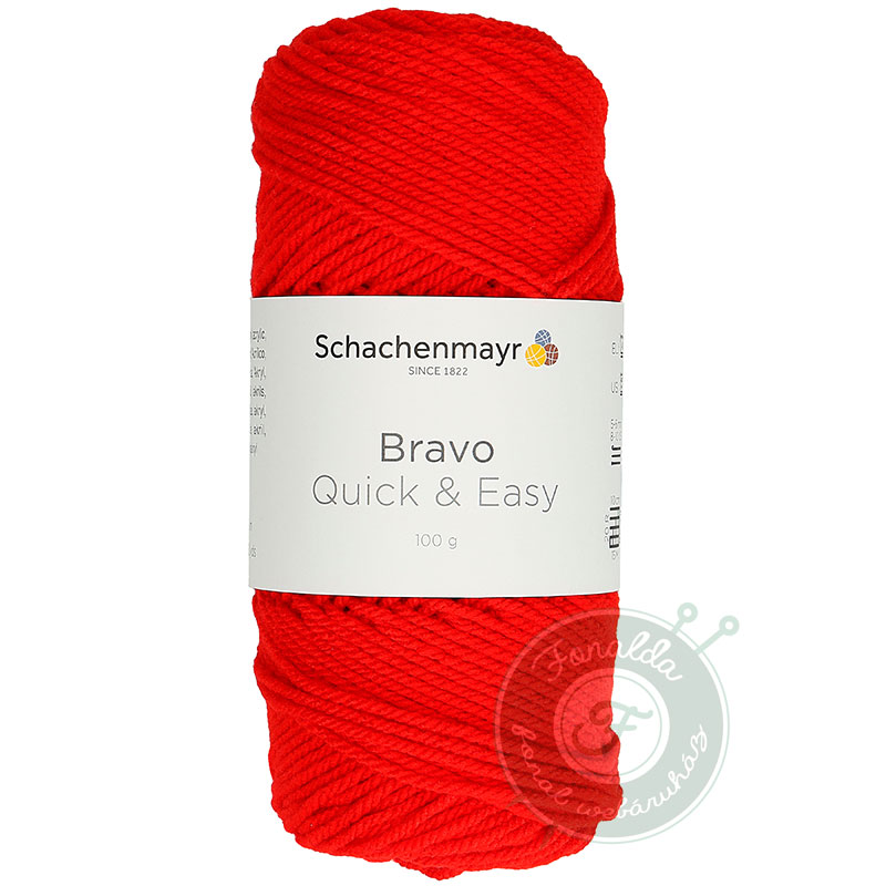 Schachenmayr Bravo Quick and Easy fonal - 8221 - Tűzvörös
