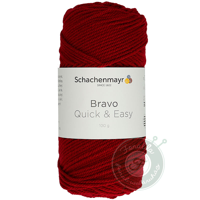 Schachenmayr Bravo Quick and Easy fonal - 8222 - Borvörös