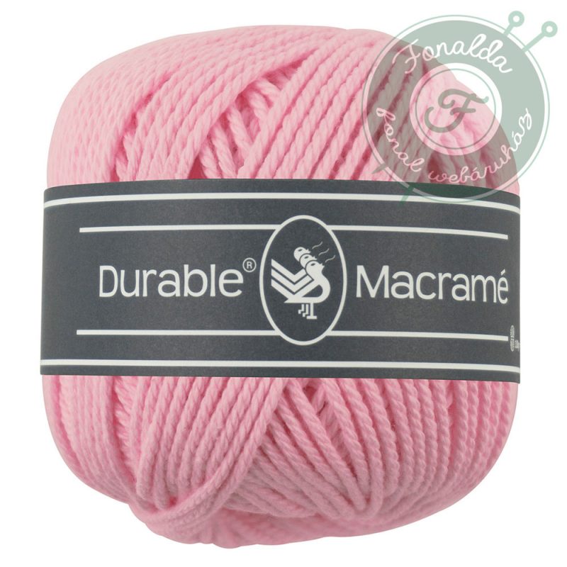 Durable Makramé fonal - 0232 - Rózsaszín
