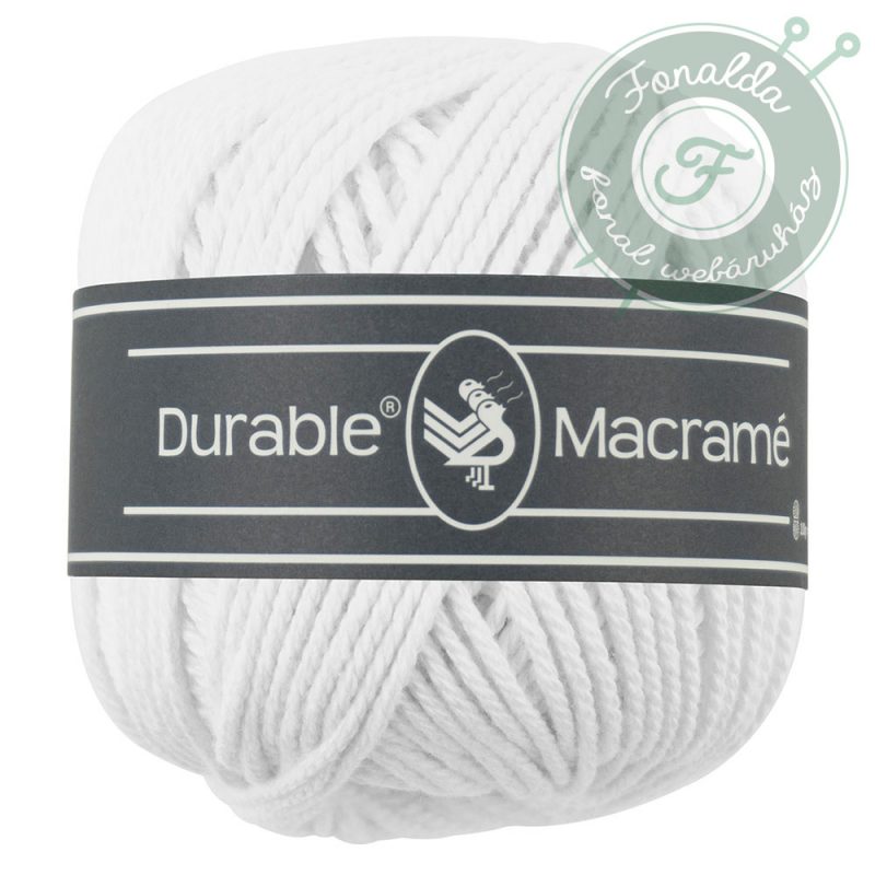 Durable Makramé fonal - 0310 - Fehér