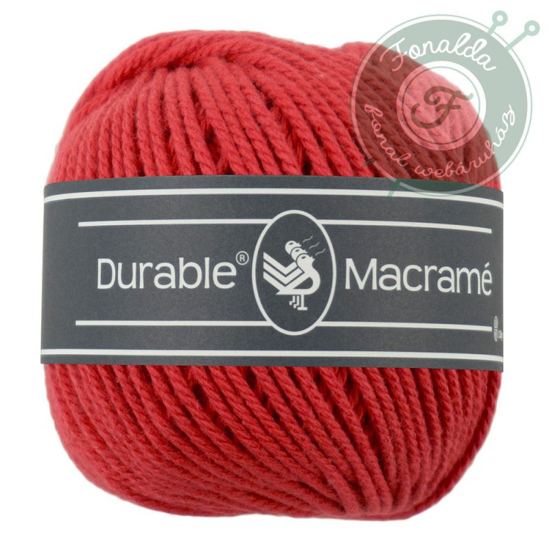Durable Makramé fonal - 0316 - Piros