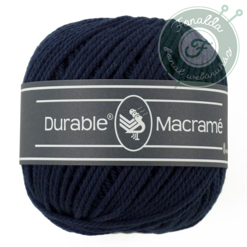 Durable Makramé fonal - 0321 - Tengerész kék