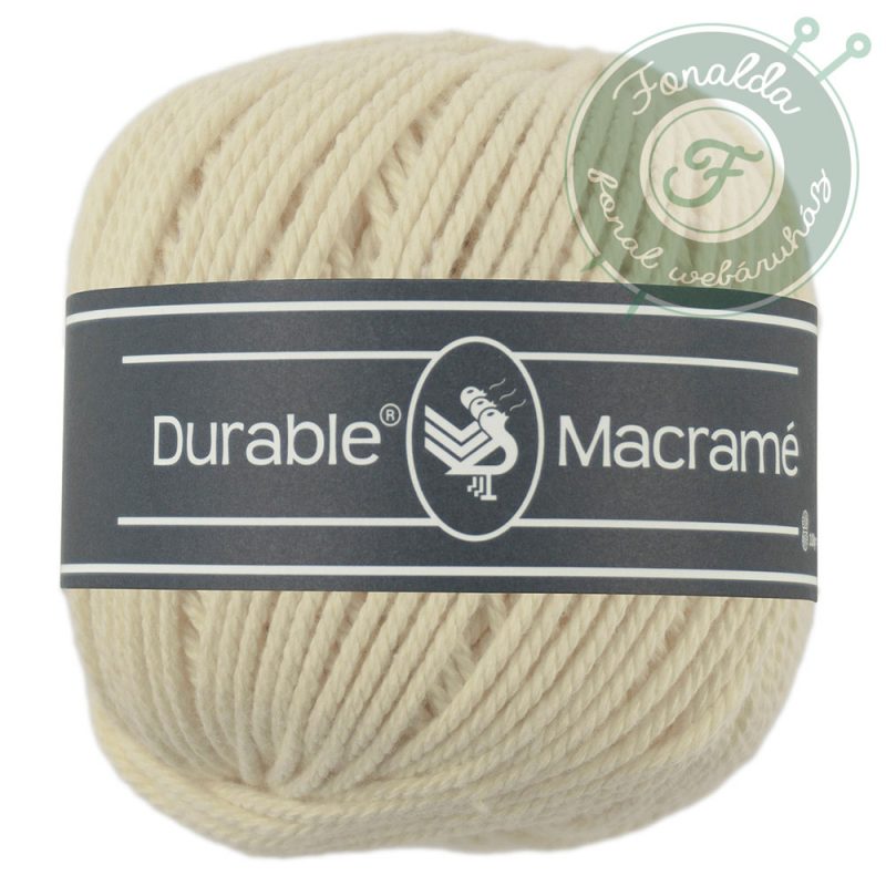 Durable Makramé fonal - 2172 - Krém