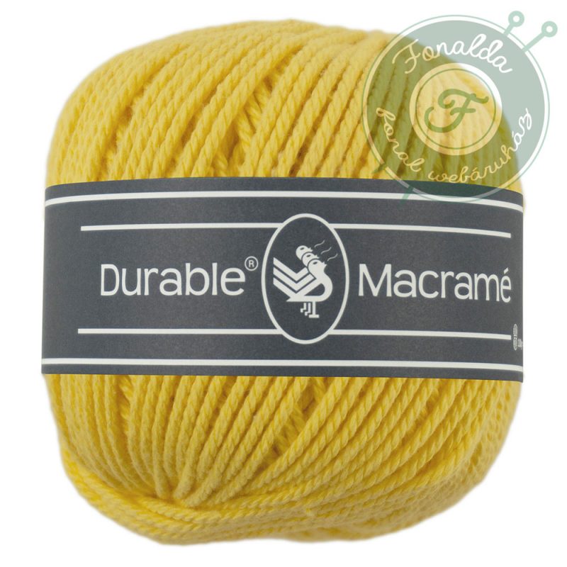 Durable Makramé fonal - 2180 - Sárga