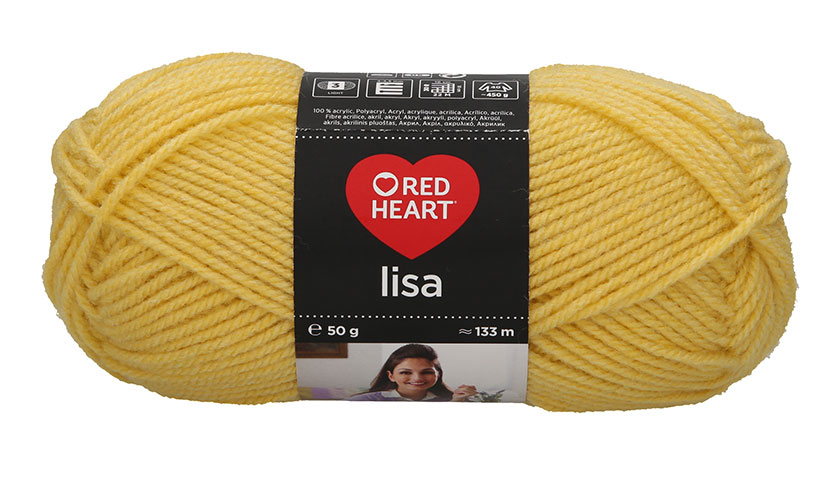 Red Heart Lisa fonal - 6968 - Lágy sárga