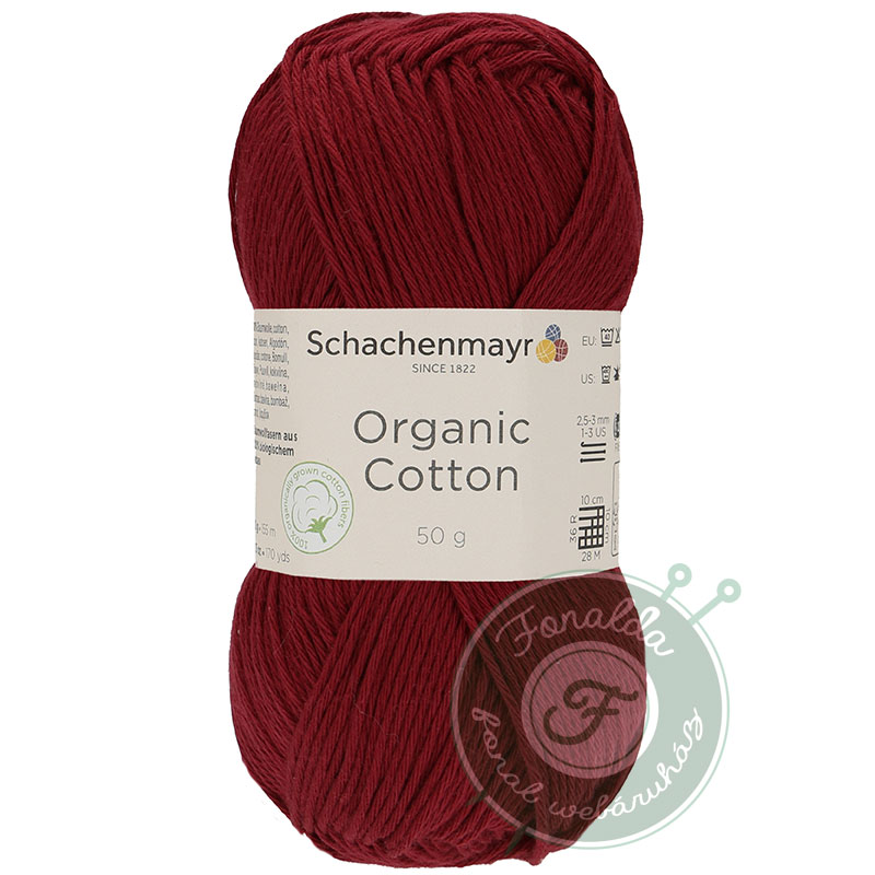 Schachenmayr Organic Cotton pamut fonal - 032 - Bordó