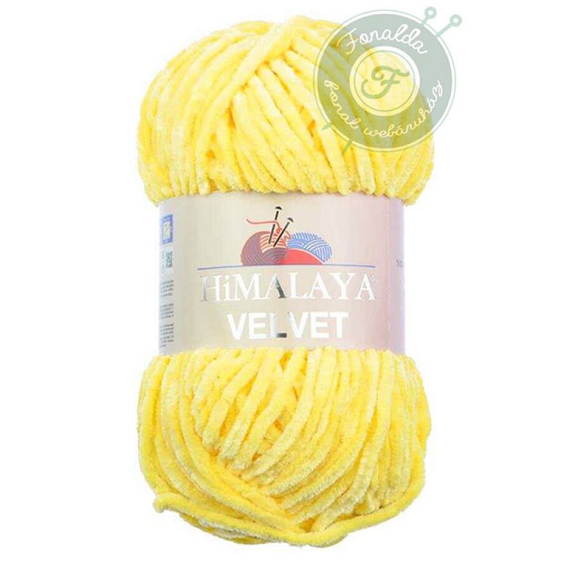Himalaya Velvet Zsenília fonal - 90002 - Sárga