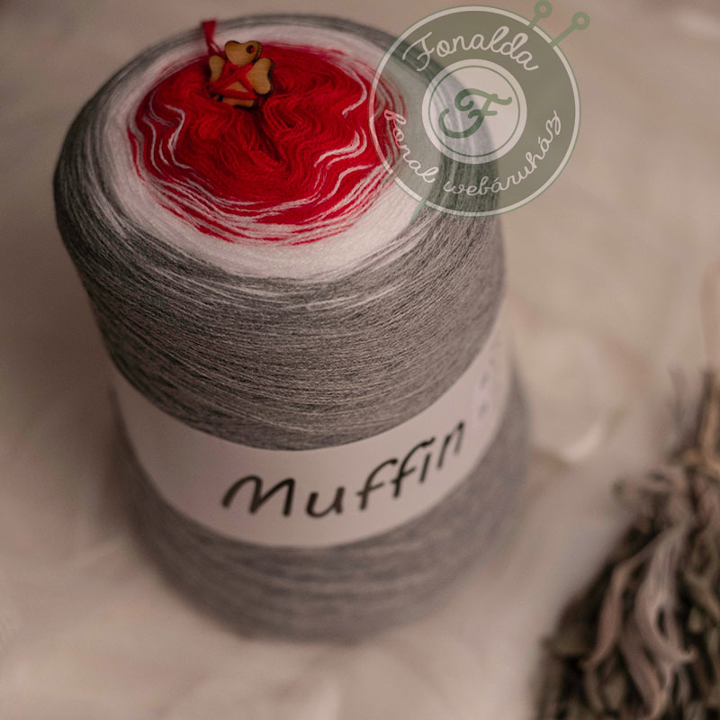 Stenli Muffin akril sütifonal - 6 - Szürke-fehér-piros