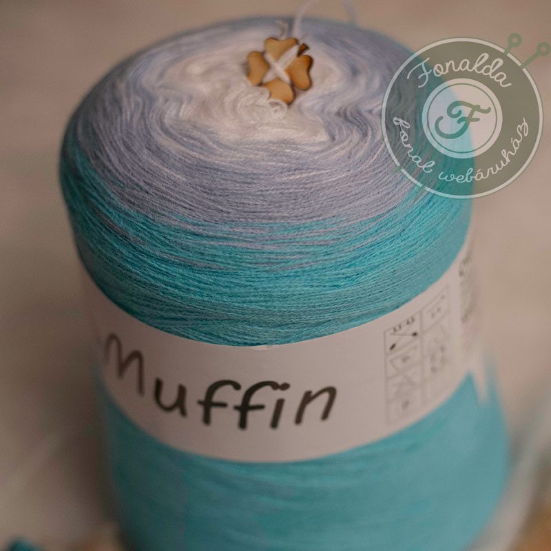 Stenli Muffin akril sütifonal - 117 - Türkíz-szürke-fehér