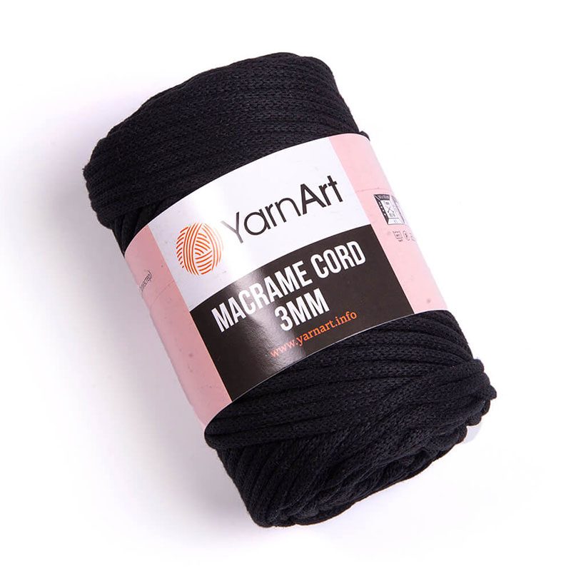 YarnArt Macrame Cord 3mm makramé - táskafonal - 750 - Fekete
