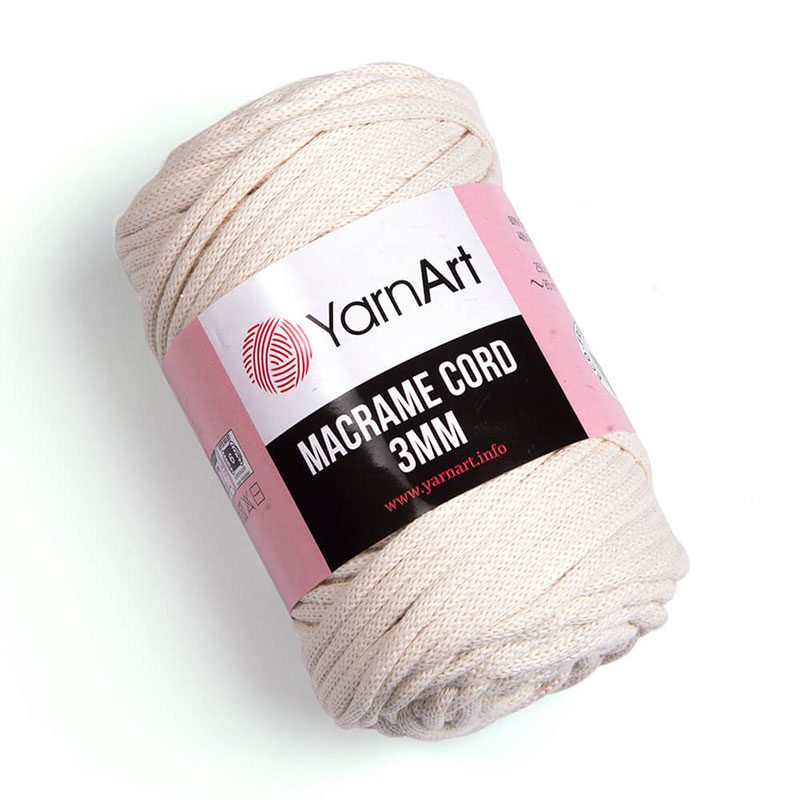 YarnArt Macrame Cord 3mm makramé - táskafonal - 752 - Natúr