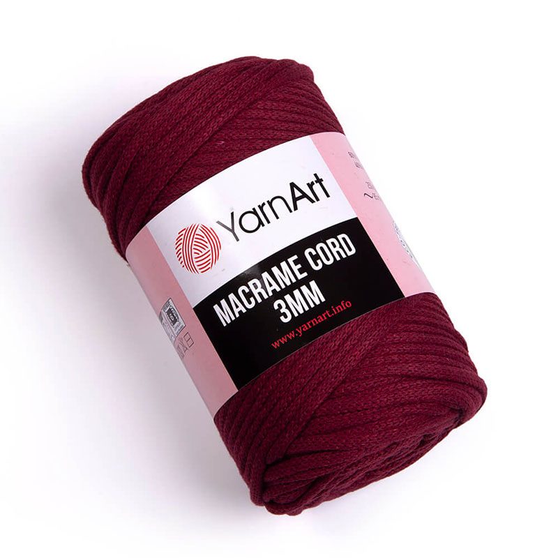 YarnArt Macrame Cord 3mm makramé - táskafonal - 781 - Bordó