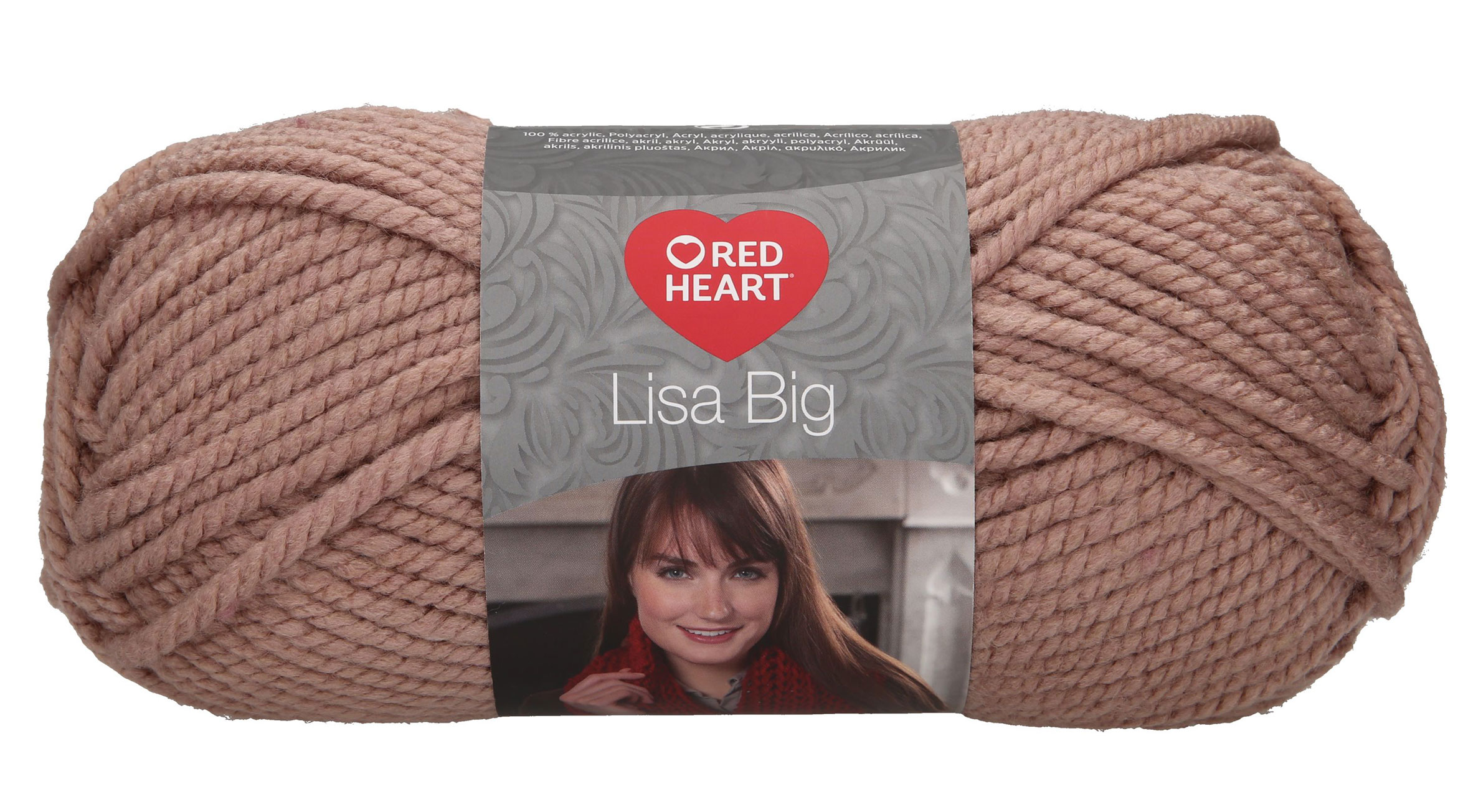 Red Heart Lisa Big fonal - 134 - Blush melange