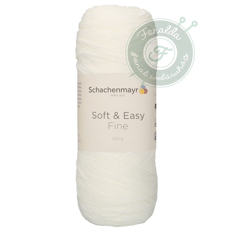 Schachenmayr Soft and Easy fine anti pilling fonal - 0001 - Fehér