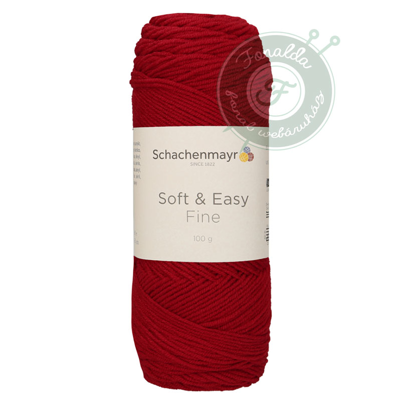 Schachenmayr Soft and Easy fine anti pilling fonal - 0030 - Vörös
