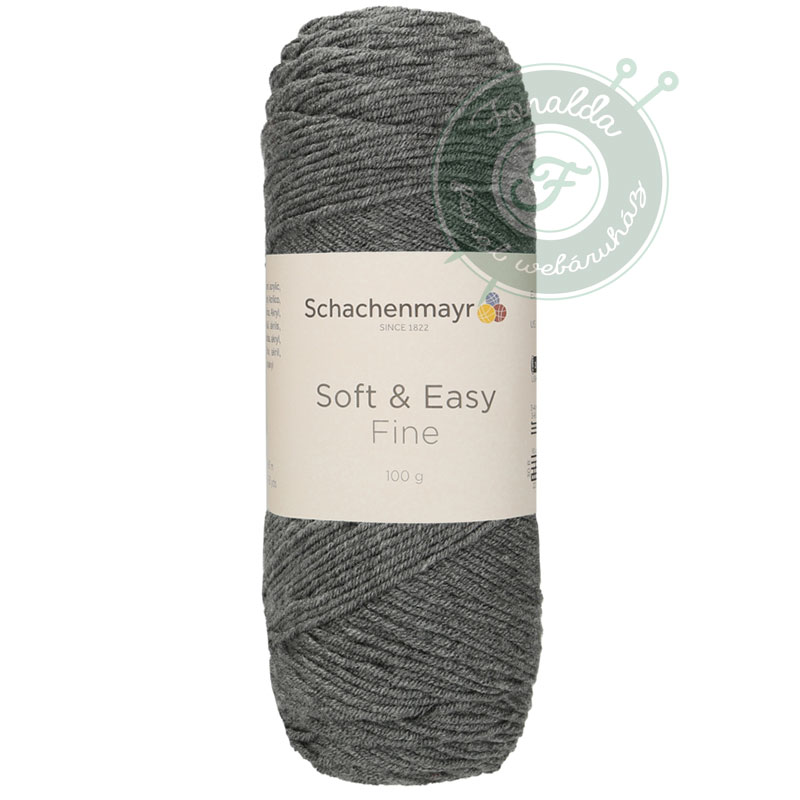 Schachenmayr Soft and Easy fine anti pilling fonal - 0092 - Szürke melír