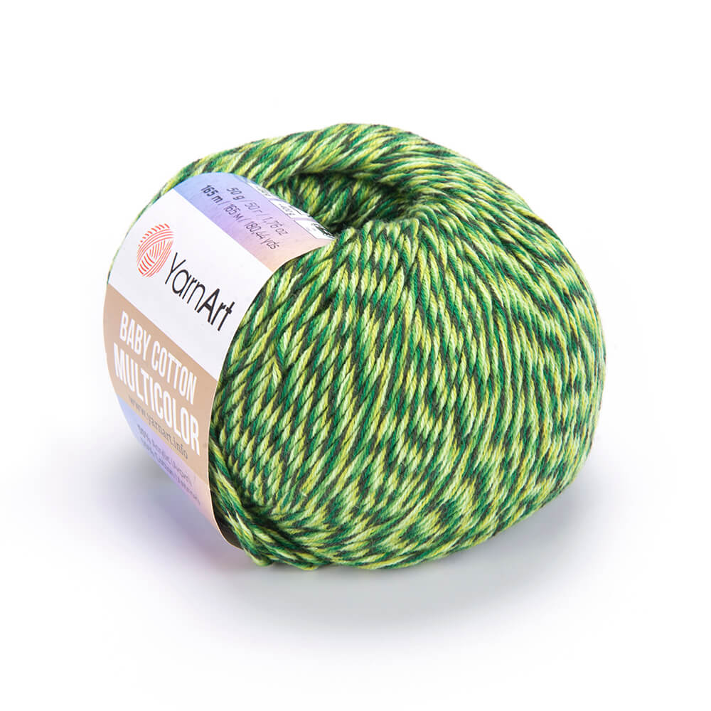 YarnArt Baby Cotton Multicolor fonal - 5207 - Zöld