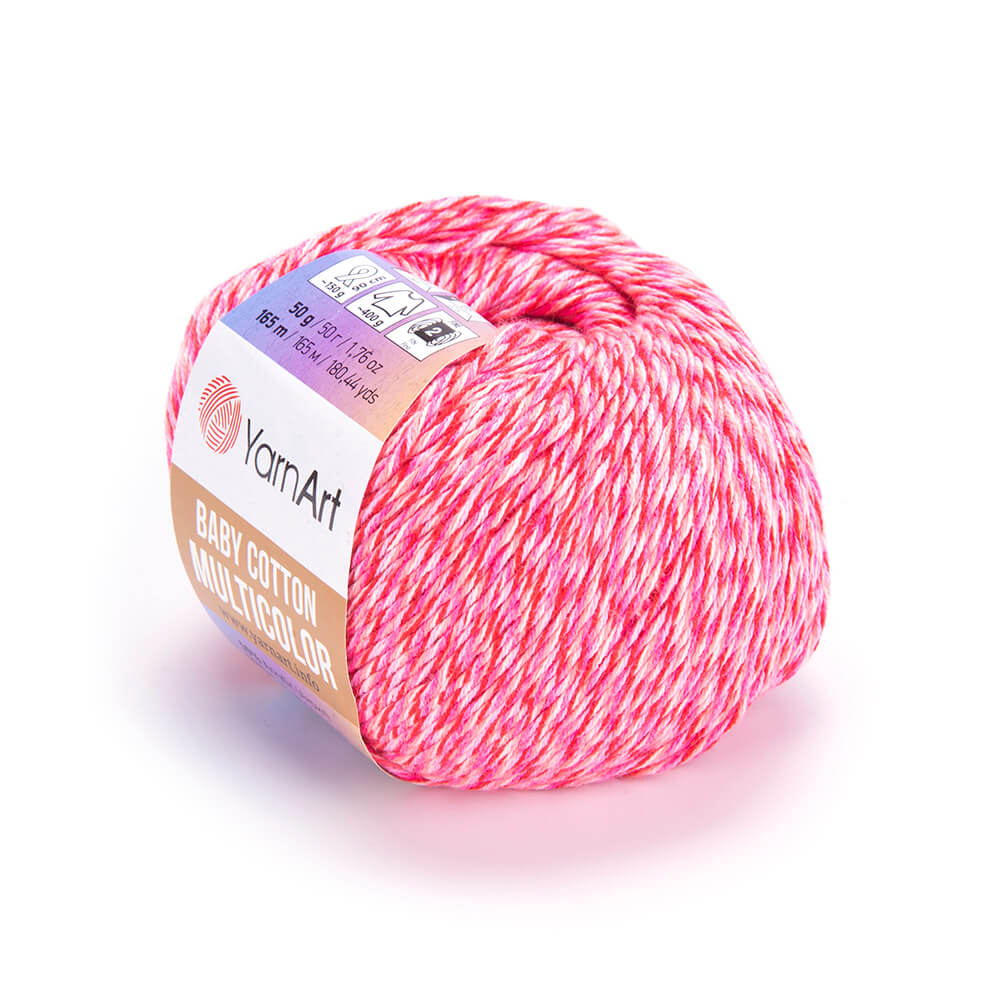 YarnArt Baby Cotton Multicolor fonal - 5214 - Pink