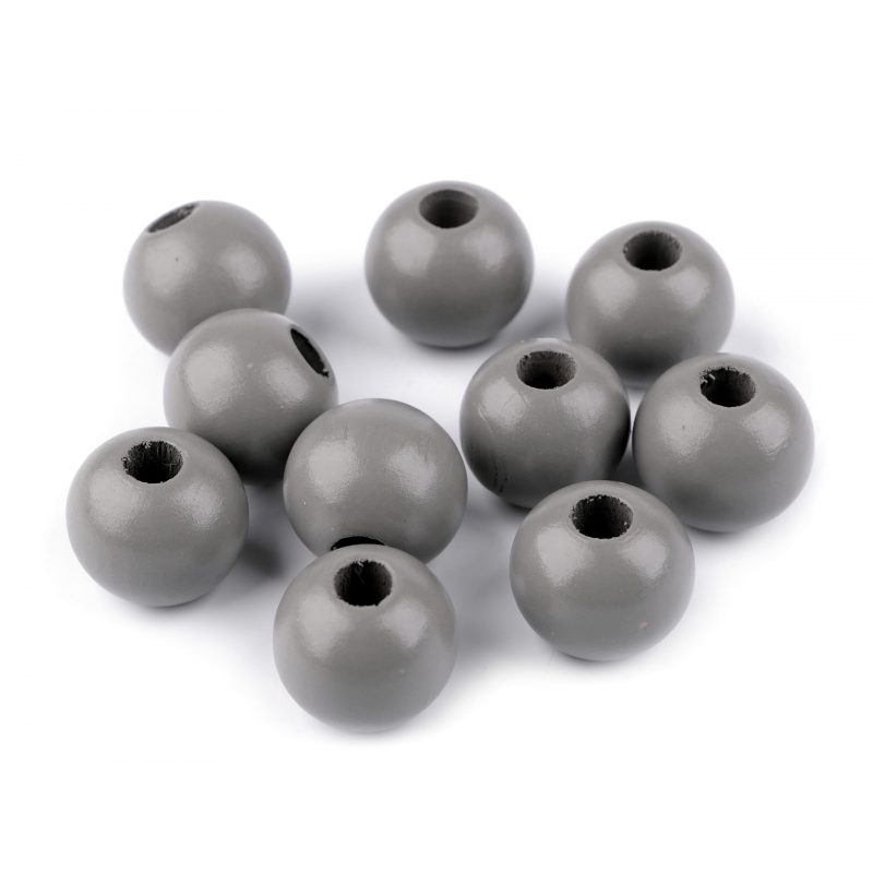 Fa gyöngy 25mm - lakkozott szürkéskék