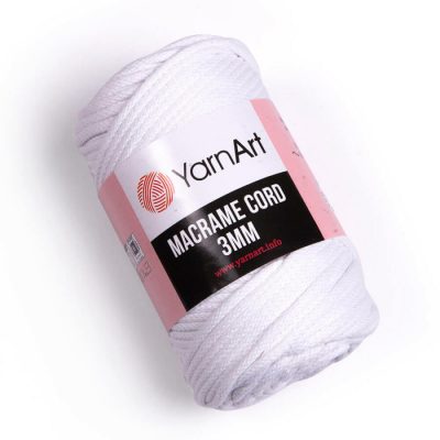YarnArt Macrame Cord 3mm makramé - táskafonal - 751 - Fehér