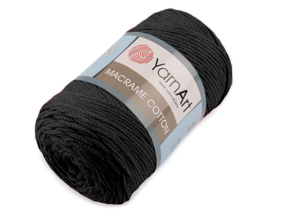 YarnArt Macrame Cotton makramé - táskafonal - 750 Fekete