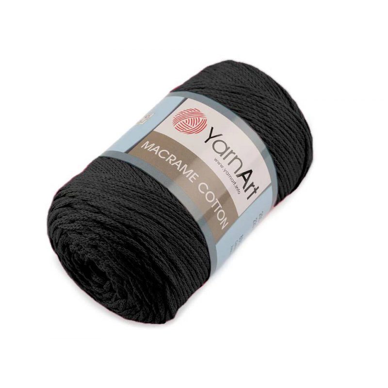 YarnArt Macrame Cotton makramé - táskafonal - 750 Fekete