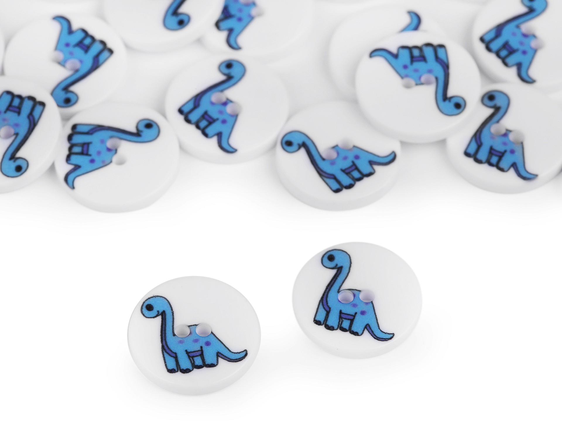 Gomb kétlyukú gyerek mintás - Dinoszaurusz