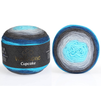 Wollbiene Cupcake Bobbel sütifonal - 3020 Szürke - Kék